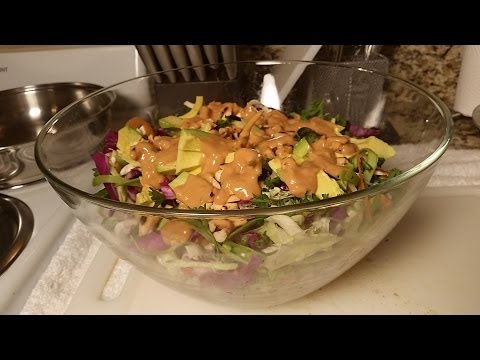 Crunchy Cabbage Salad With Spicy Peanut Dressing - Vegetarian