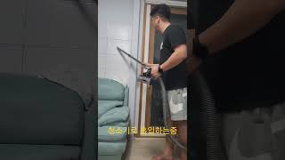 강변의 하루 펜션 청소기로 파리 곤충들 잡기#shorts