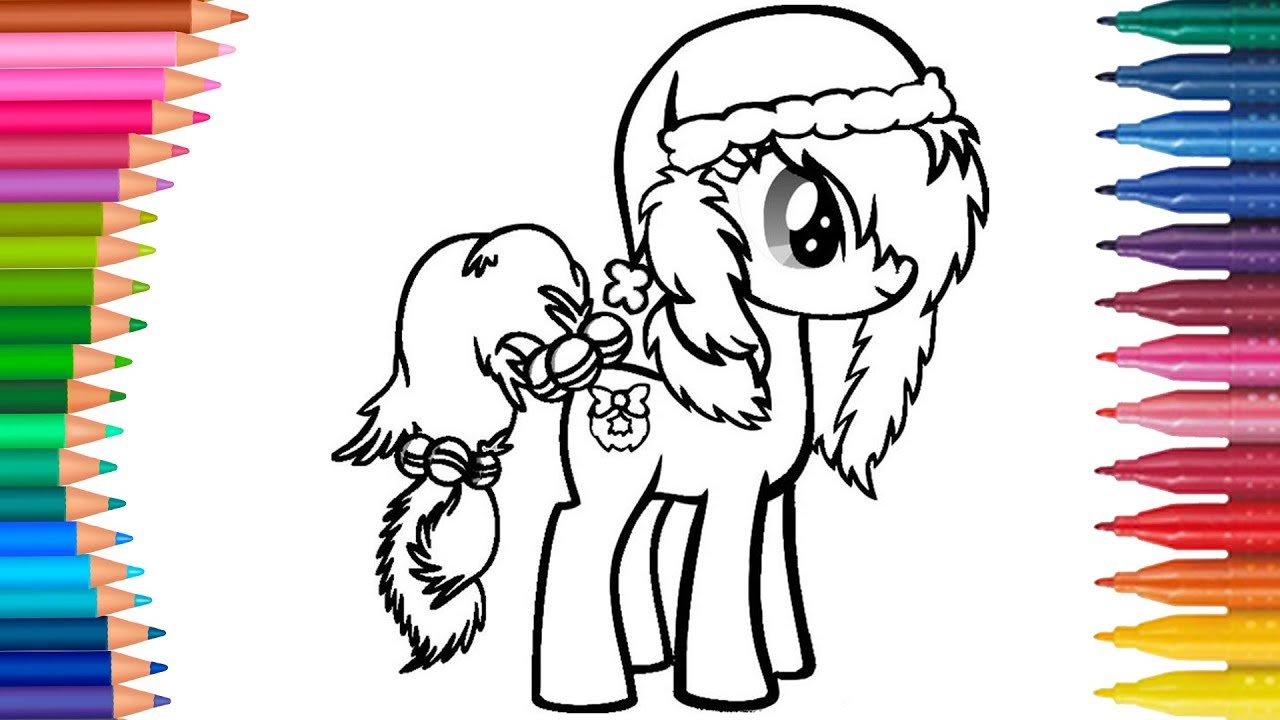 Dibujar y Colorea Mi Pequeño Pony de Navidad | Dibujos Para Niños |  Aprender Colores - YouTube