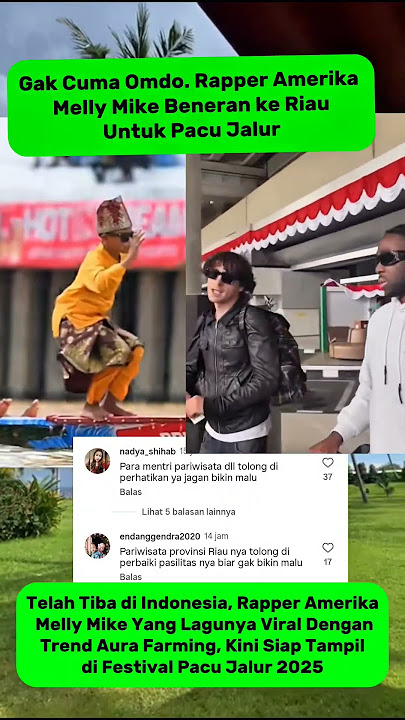 Rapper Amerika Melly Mike Yang Lagunya Viral Dengan Trend Aura Farming, Siap Tampil di Riau