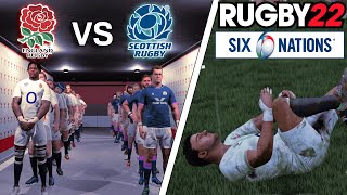 ENGLAND vs SCOTLAND | 6 Nations 2023 Round 1 | Rugby 22 - Gameplay & Commentary Legend Difficulty