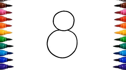 How to Draw a snowman from Number 8 | Snowman drawing Easy | Cute Snowman Drawing From Number 8