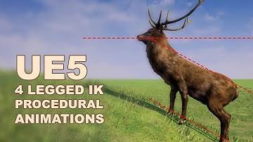 Unreal Engine 5 - Procedural Movement Animation System for 4 Legged Characters