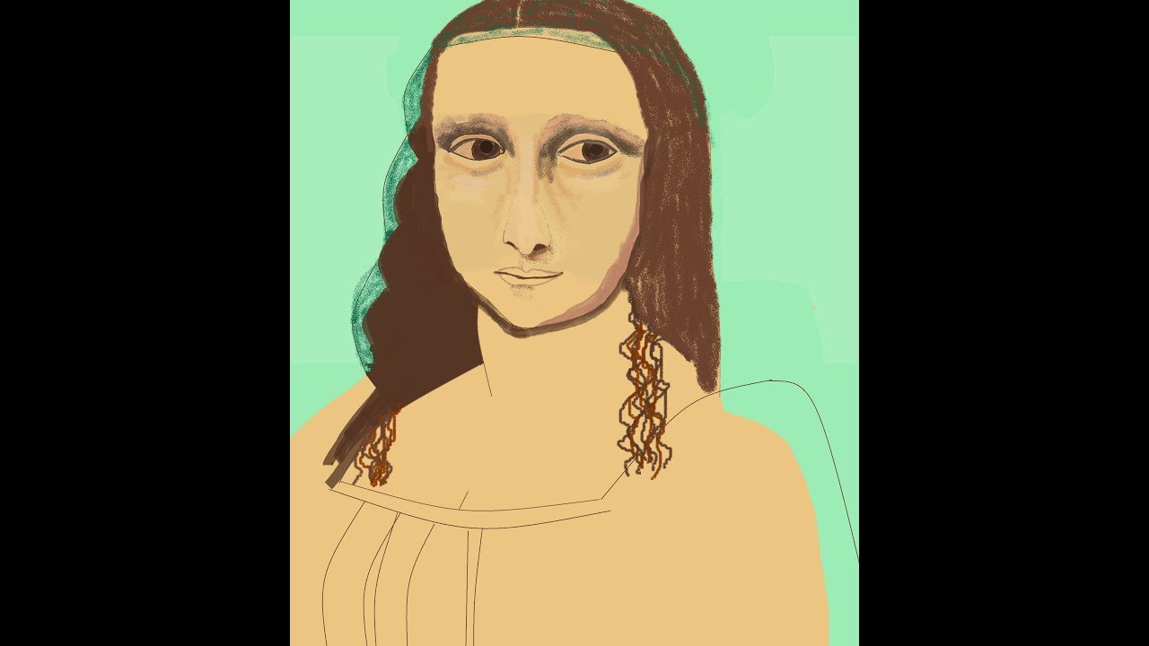 Как нарисовать мону лизу поэтапно карандашом для начинающих