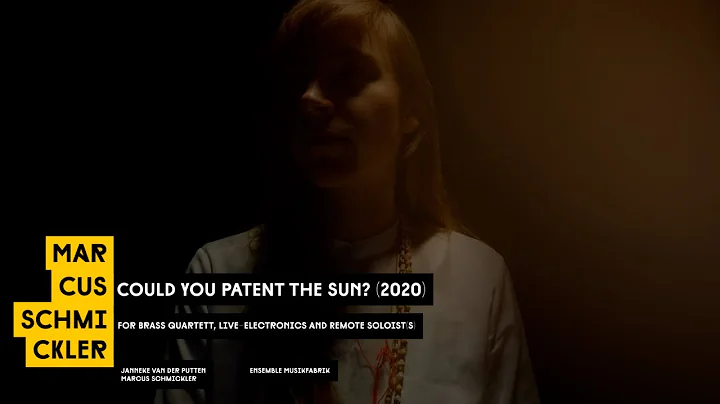 Marcus Schmickler - Could You Patent the Sun? (2020)