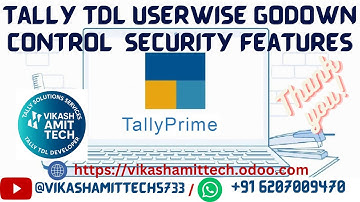Tally TDL UserWise Godown Control l Security Features