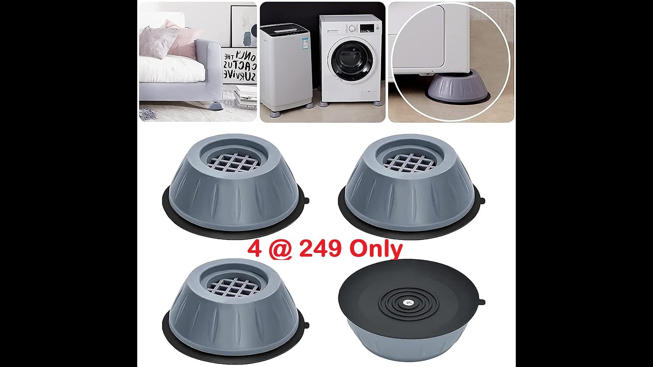 Fridge Washing Machine Leveling Feet Anti Walk Pads Shock Absorber Furniture Lifting Base YouTube