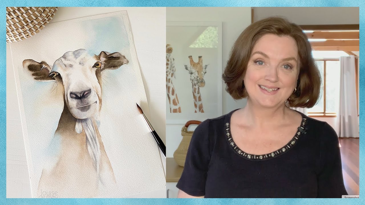 Watercolor Goat // Focusing on Soft Paint Edges