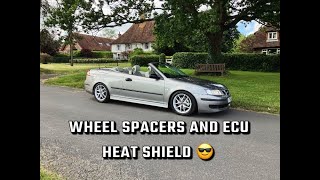 Saab Update!! Wheel spacers and making my own ECU Heat Shield!