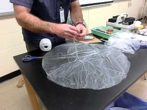 Physics 100: Simple way to make a parachute - YouTube