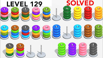 Color Hoop Stack Level 129 | Puzzle Games | Complete