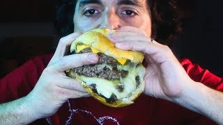 Huge 4 Cheese Triple Burger Asmr Real Sounds 자막 字幕 उपशरषक Nomnomsammieboy