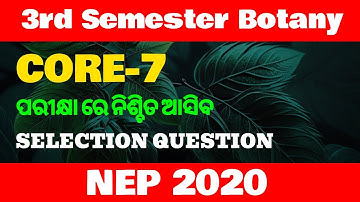 Botany 3rd Semester Important Questions // Major Paper Core 7 // NEP 2020 Genetics Imp.