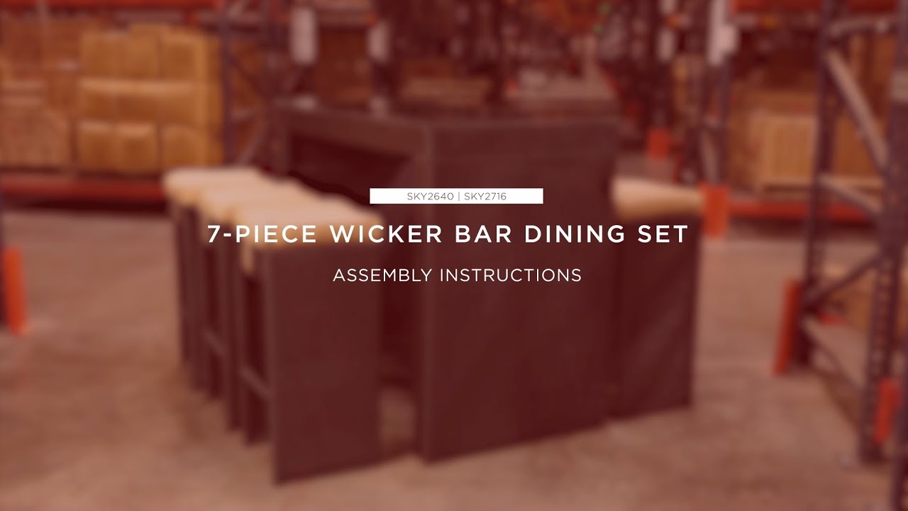 Embly 7 Piece Wicker Bar Dining Set Sky2640 Sky2716 You Embly 7 Piece Wicker Bar Dining Set Sky2640 Sky2716 Best Choice Products
