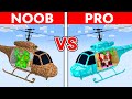 NOOB vs PRO: Mikey vs JJ Family HELICOPTER HOUSE Build Challenge in Minecraft image