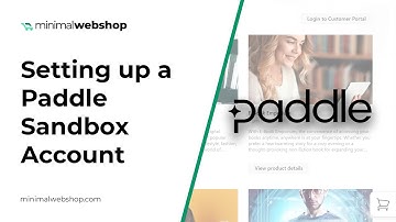 Creating a Paddle Sandbox account for MinimalWebshop