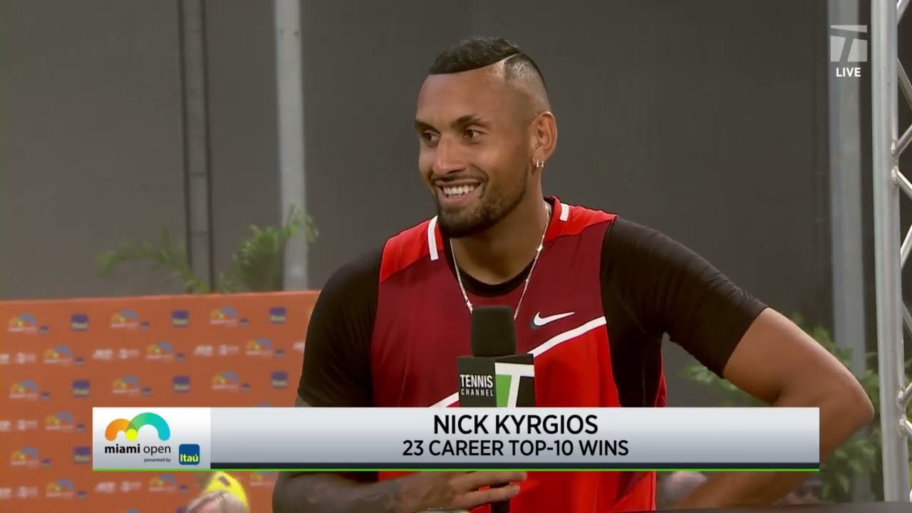 Nick Kyrgios 2022 Miami Second Round Win Interview
