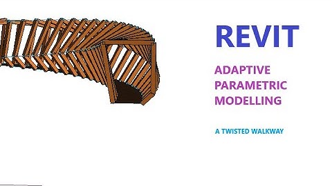 Revit Adaptive Parametric Modelling  ( TWISTED WALKWAY )