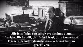 Edip Cansever - Şairin Seyir Defteri - Neler Almalıyım Yanıma - I Resimi