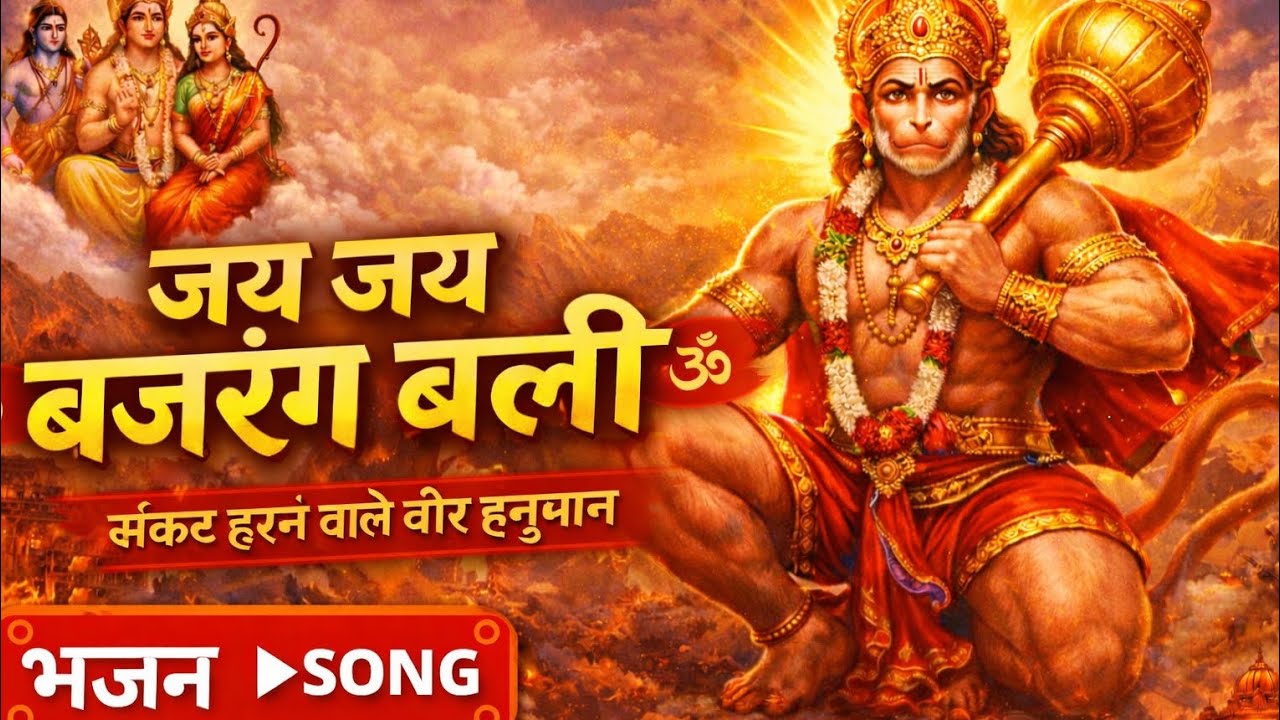 जय जय बजरंग बली 🚩 राम नाम में रमे वीर हनुमान, संकट हरने वाला भजन 