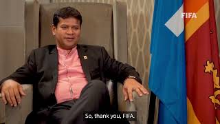 Sri Lanka Football President Jaswar Umar speaks to FIFA exclusively on the FIFA Series 2024