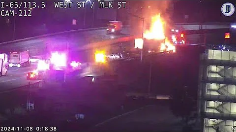 Fiery semi crash kills 1, injures others on I-65 northbound in downtown Indy