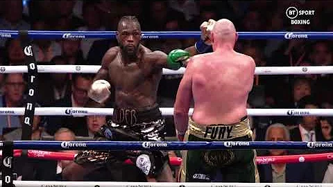 Deontay Wilder knocks down Tyson Fury in the 12th Round