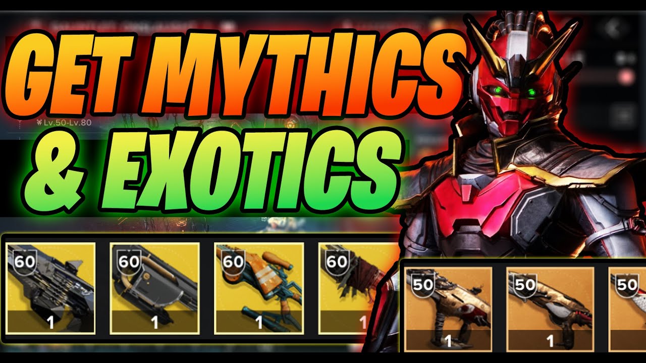 All Way To Get EXOTICs AND MYTHIC in Destiny Rising - YouTube
