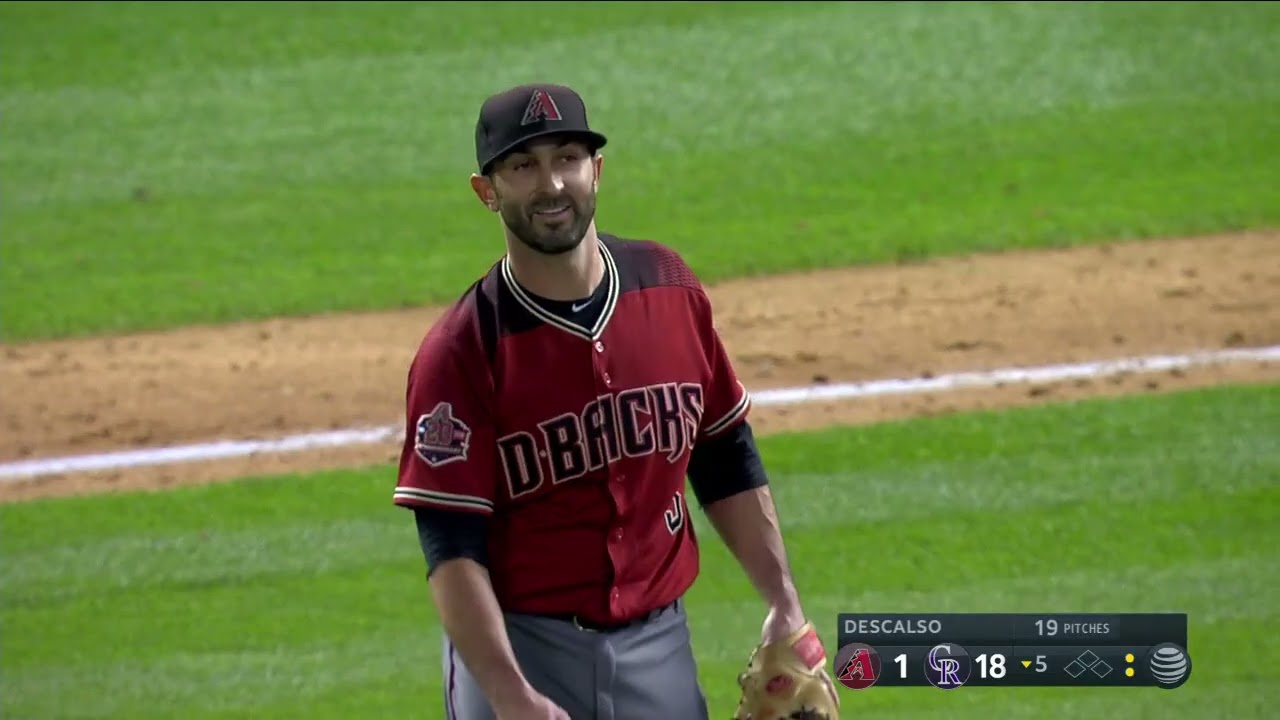 RHP German Marquez hits a home run off of 2B Daniel Descalso to put the Rockies up 19-1 in the 5th