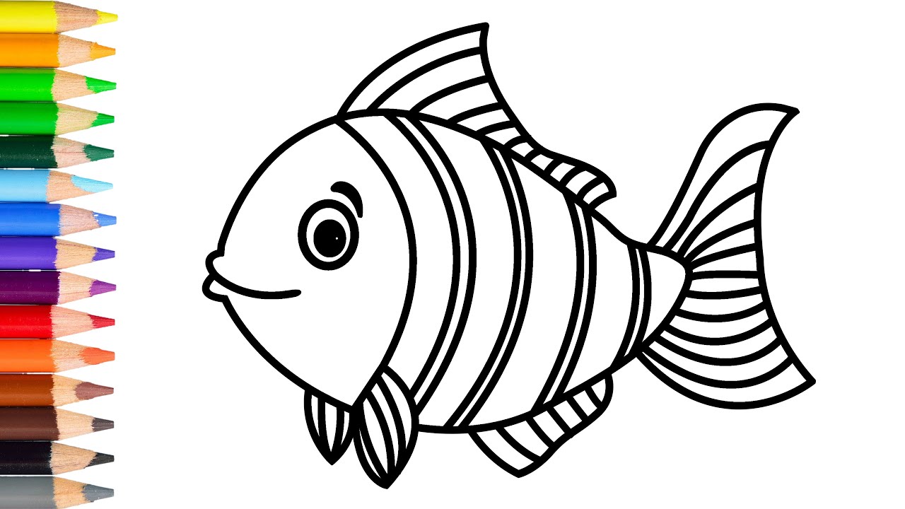 How to Draw a Fish Easy Step By Step - Made with HAPPY