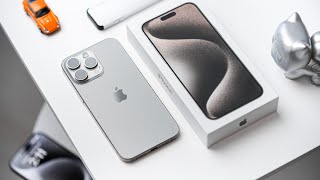 iPhone 15 Pro/Pro Max UNBOXING - Natural Titanium vs Black Titanium?