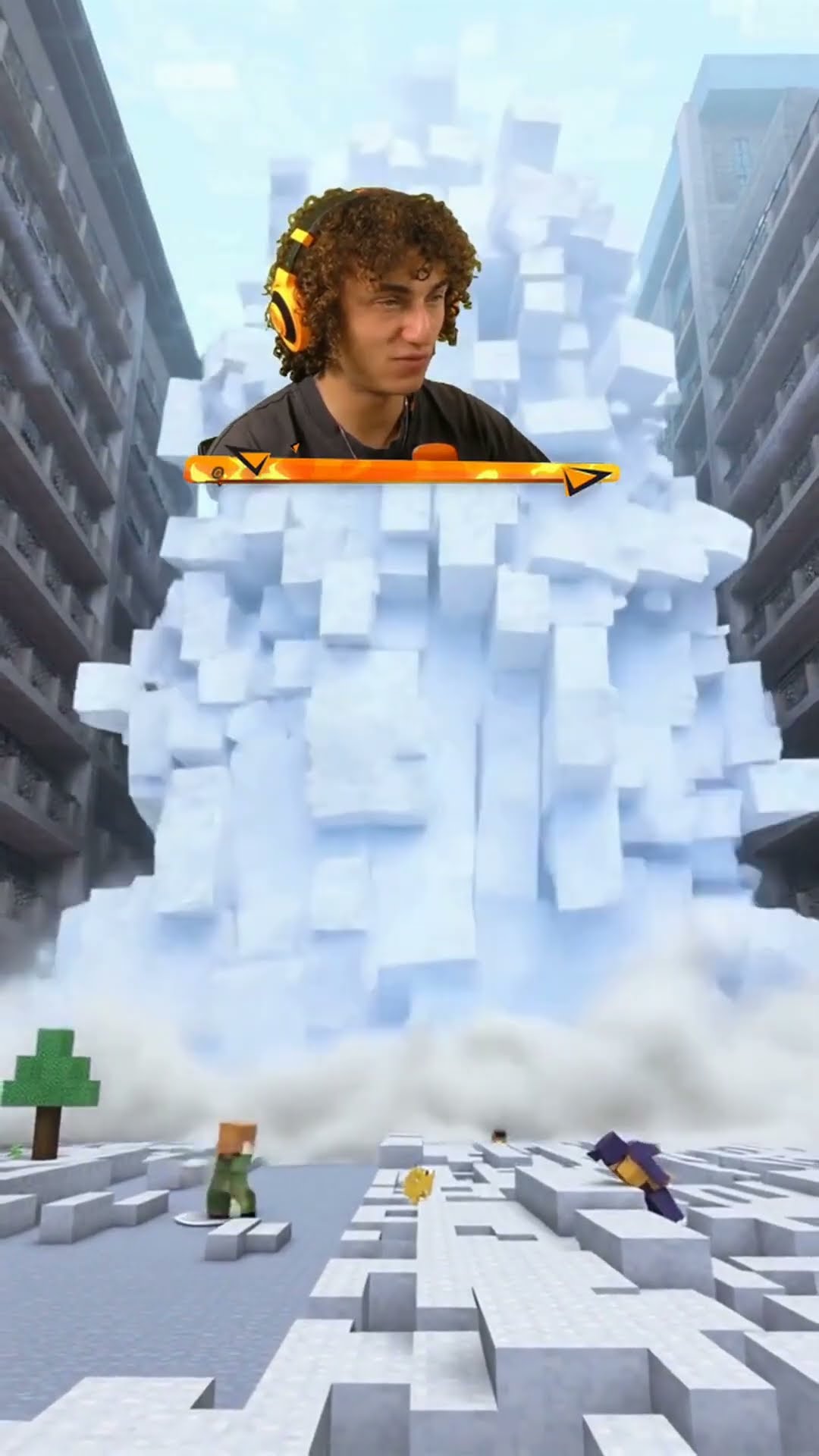 Snow Avalanche CRUMBLES in Minecraft City