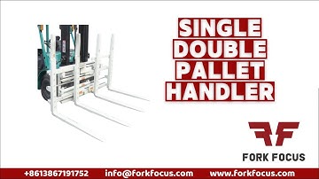 Single Double Pallet handler--act as one full set of forks or double sets of forks