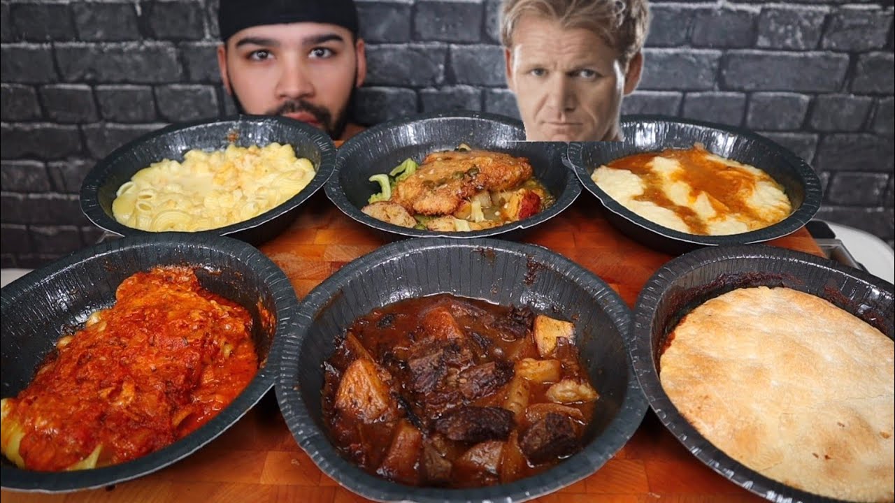 (ASMR) GORDON RAMSAY'S FROZEN FOODS MUKBANG/REVIEW