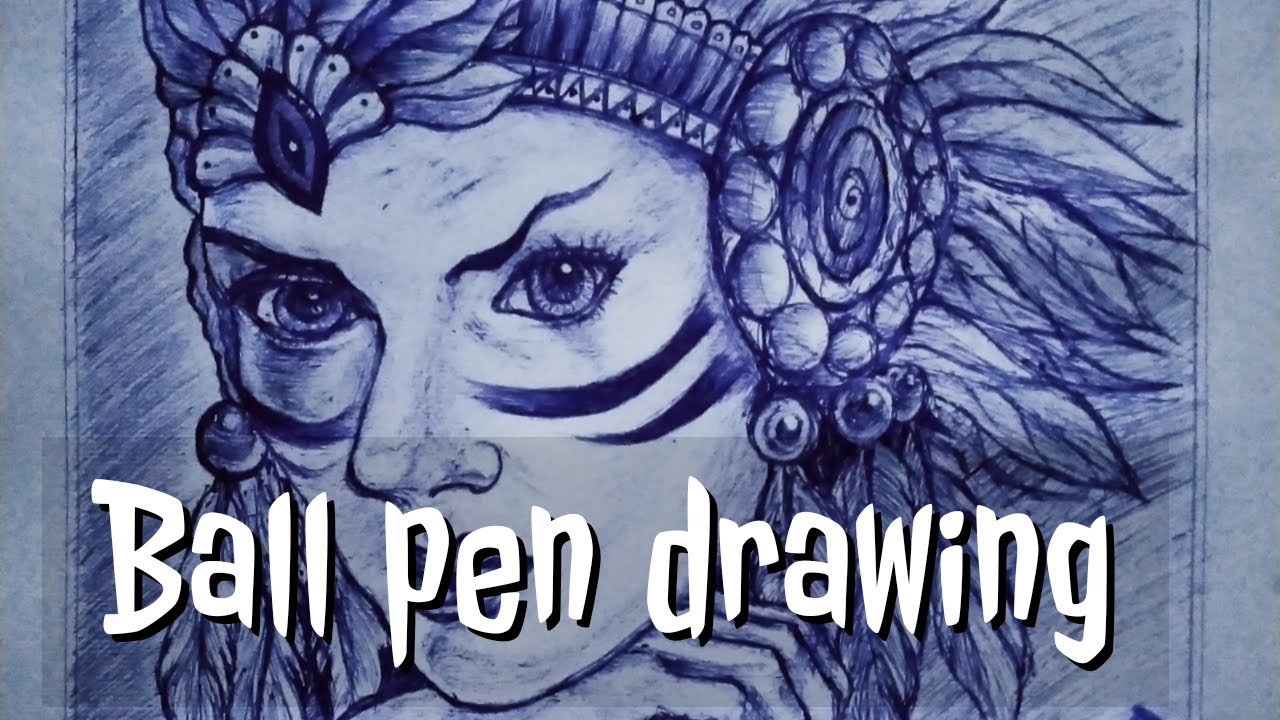 Easy ball pen drawing - YouTube