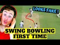 AMERICAN REACTS TO SWING BOWLING FOR THE FIRST TIME (looks fake...)