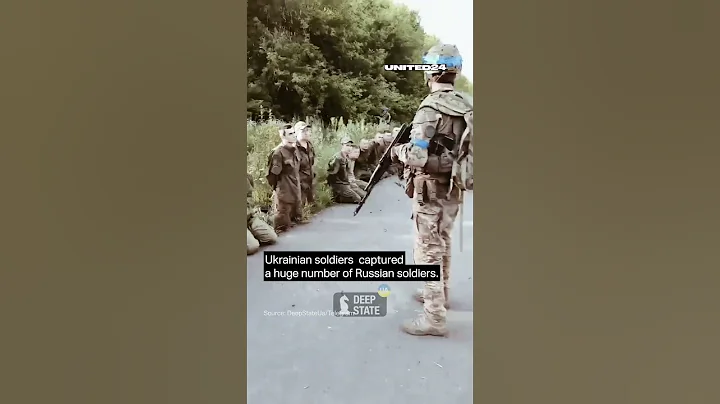Ukrainian soldiers captured a huge number of Russian soldiers #warinukraine #kursk #russia