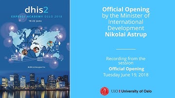 Official Opening of the DHIS2 Experts Academy 2018