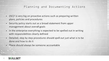 Information Security Policy (CISSP Free by Skillset.com)