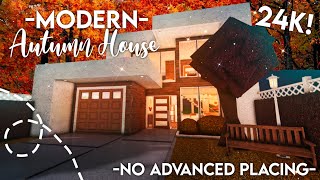 No Advanced Placing Affordable Modern Autumn House I 24k! I Bloxburg Build and Tour