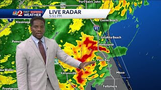Strong showers, storms moving through Central Florida on Sunday