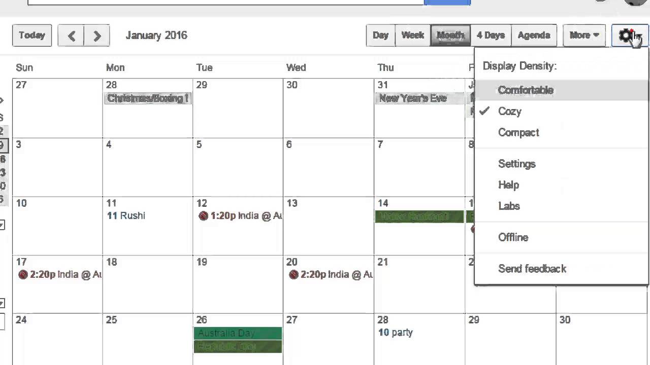 How to change the default view in Google Calendar YouTube