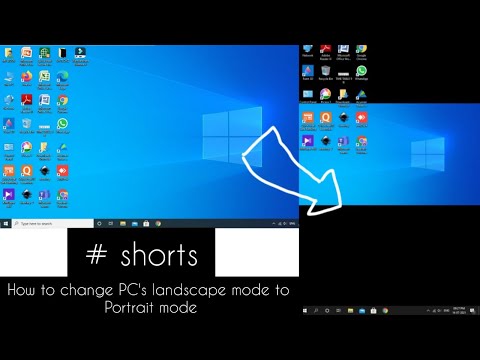 How To Change From Portrait To Landscape Mode In Windows?