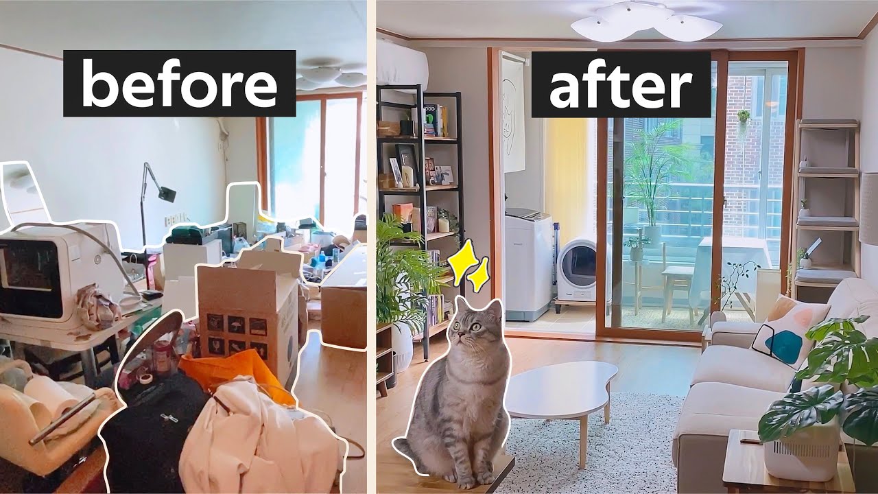 Korean Apartment MAKEOVER + Time Lapse, Home Decor