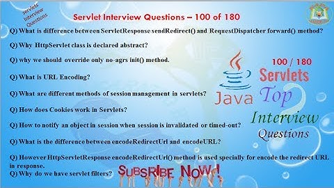 Servlet Interview Questions –  100 out of 180