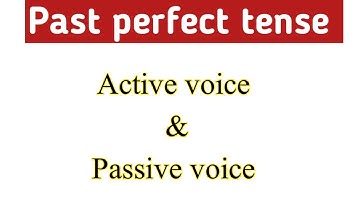 Past perfect active voice and passive voice | English grammar  | Sunshine English