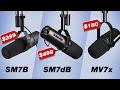 Best Microphone for Podcasting & Live Streaming (Shure SM7B vs SM7dB vs MV7x Review)