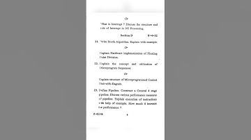 #shorts Computer Organization/BCA 2nd sem/Question paper 2021/ #class #questionpaper #exam