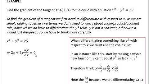 Advanced Higher Maths-Implicit Differentiation