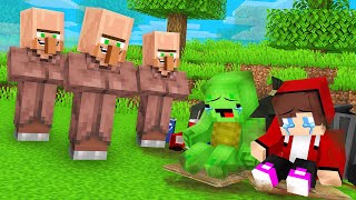 How Villagers Bullied Mikey and JJ in Minecraft (Maizen)